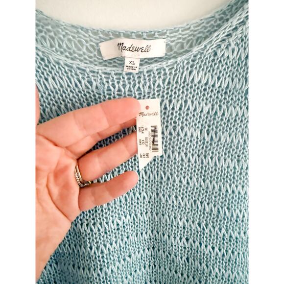 Madewell | Linen Sweater Tank in Dusty Aqua Blue | Sz XL - Picture 4 of 8